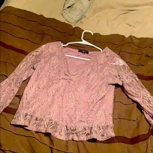 Sexy lace crop top